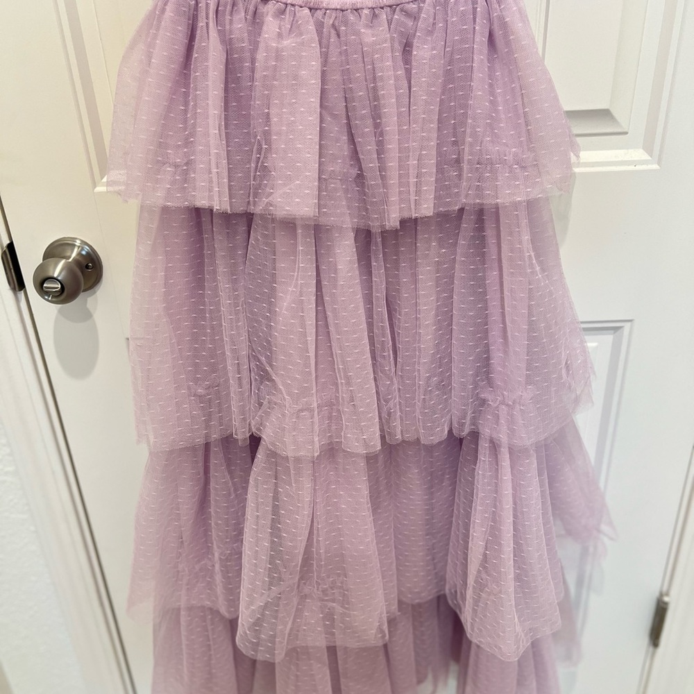 Gorgeous Lavender Tiered Tulle Dress Size M - Picture 5 of 10